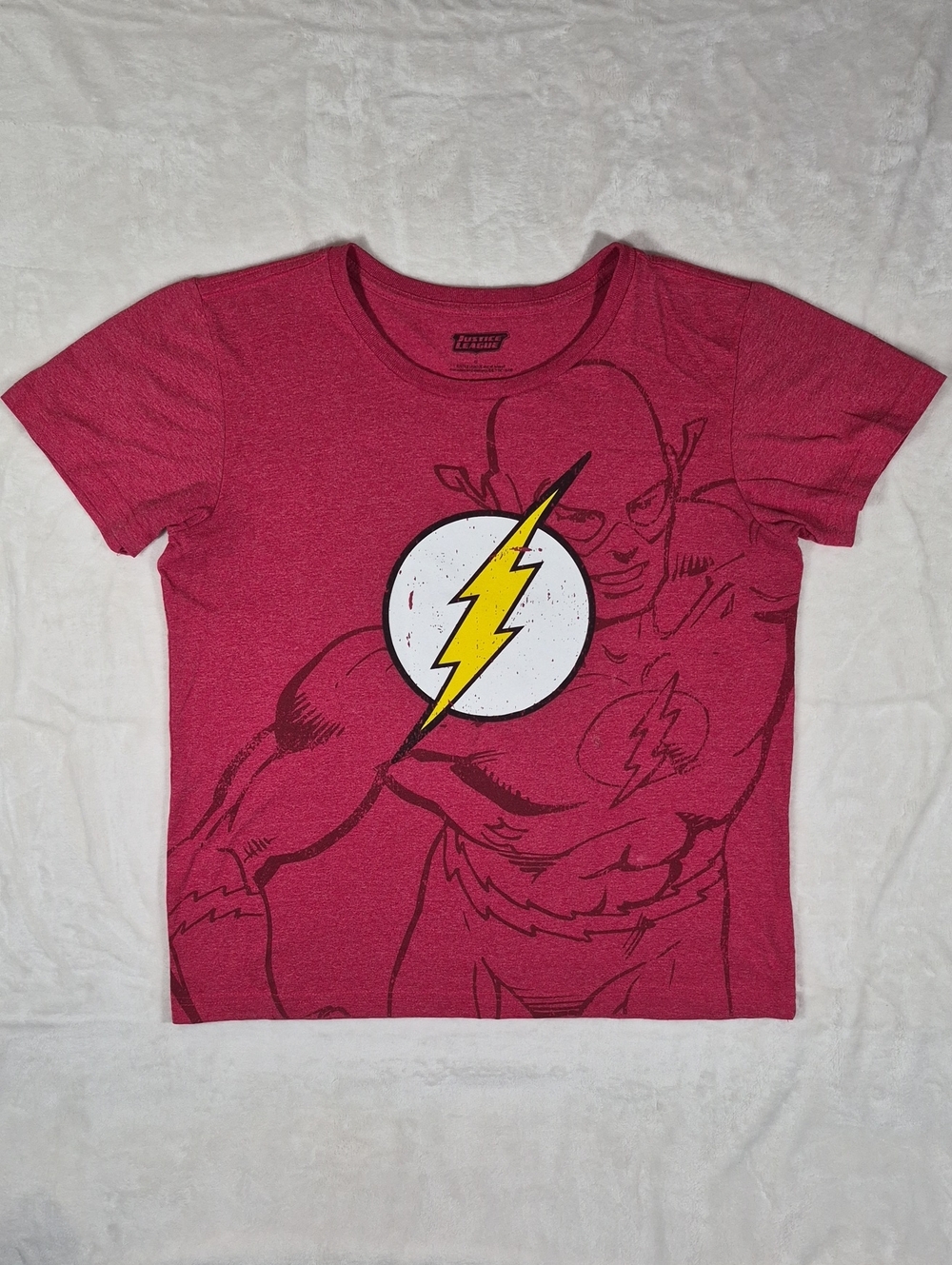 DC Comics Flash Graphic Tee - Raspberry and Yellow